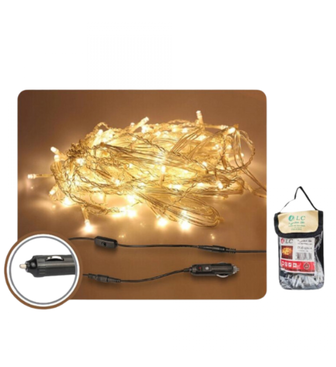 عقد إضاءة على ولاعة السيارة  مضيئة للزينة DLC-32834