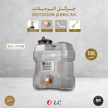 خزان مياه محمول شفاف سعة 18 لتر مع صنبور من DLC