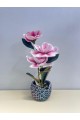 نبتة ورد  صناعي بوعاء 42سم  