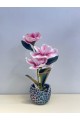 نبتة ورد  صناعي بوعاء 42سم  