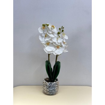 نبتة ورد  صناعي بوعاء54سم 