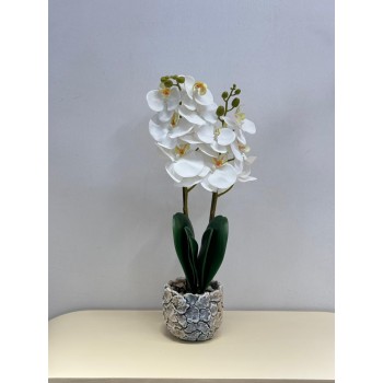 نبتة ورد  صناعي بوعاء54سم 