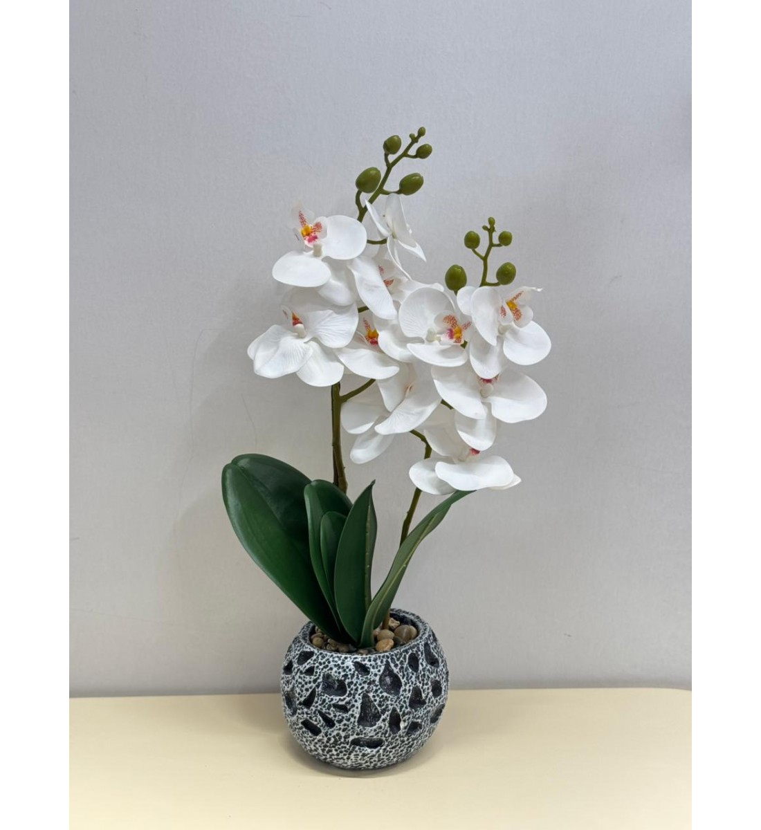 نبتة ورد  صناعي بوعاء50سم 