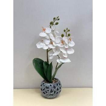 نبتة ورد  صناعي بوعاء50سم 