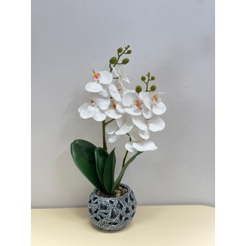 نبتة ورد  صناعي بوعاء50سم 