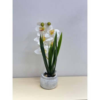 نبتة ورد  صناعي بوعاء42سم 