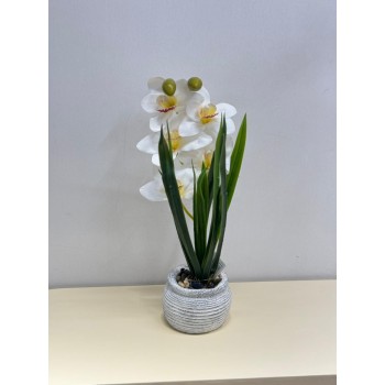 نبتة ورد  صناعي بوعاء42سم 