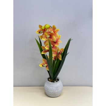 نبتة ورد  صناعي بوعاء45سم 