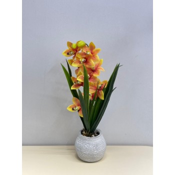 نبتة ورد  صناعي بوعاء45سم 