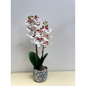 نبتة ورد  صناعي بوعاء55سم 