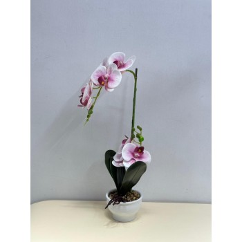 نبتة ورد  صناعي بوعاء50سم 