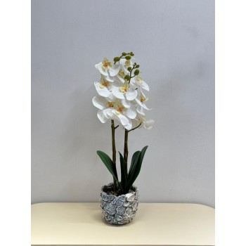 نبتة ورد  صناعي بوعاء55سم 