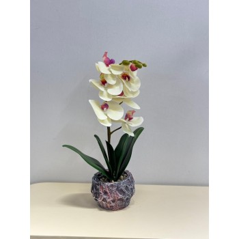 نبتة ورد  صناعي بوعاء42سم 