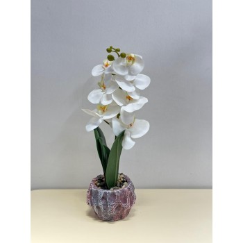 نبتة ورد  صناعي بوعاء42سم 