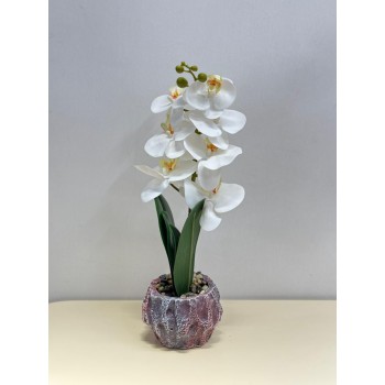 نبتة ورد  صناعي بوعاء42سم 