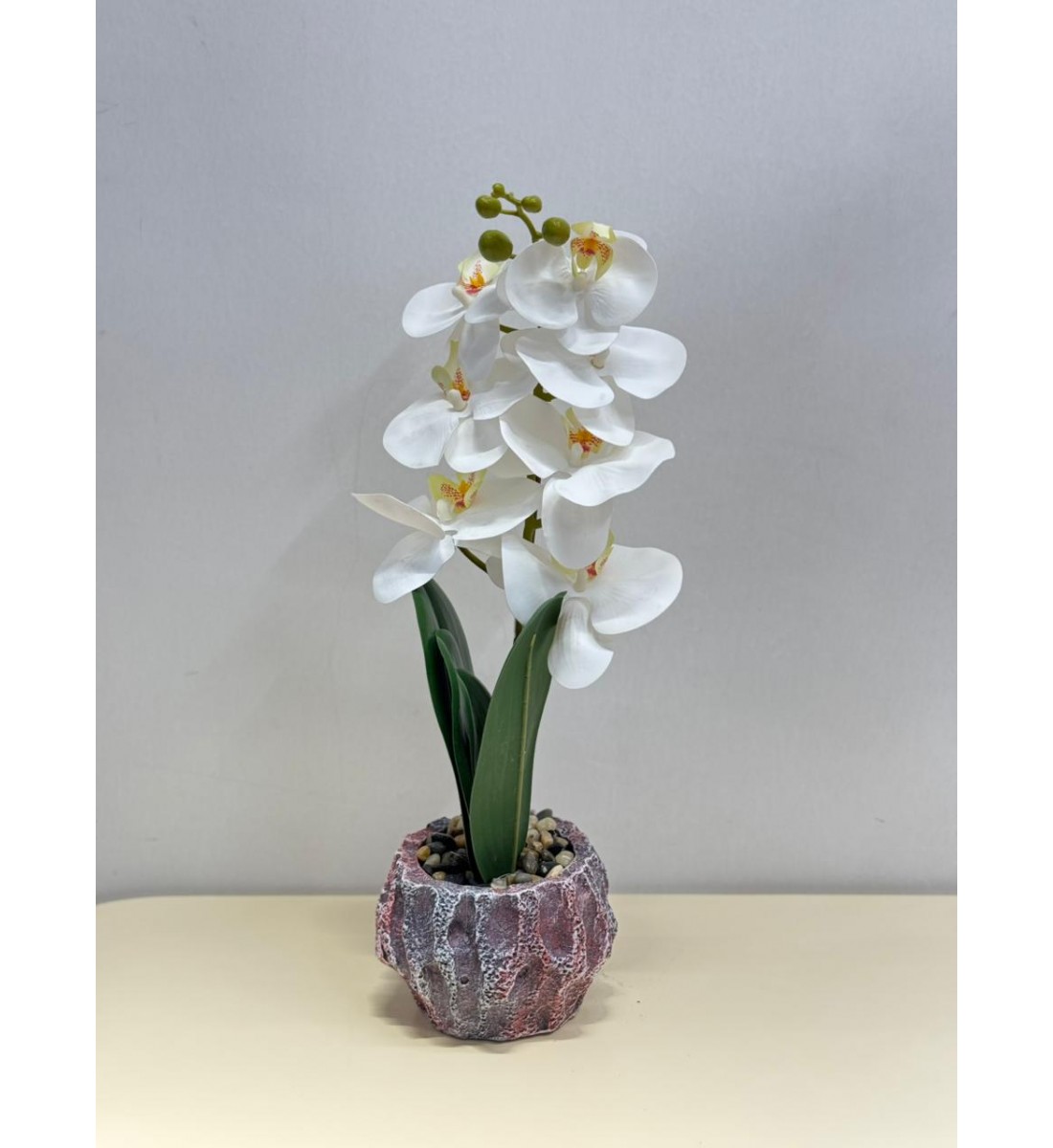 نبتة ورد صناعي بوعاء42سم نبتة ورد صناعي بوعاء42سم