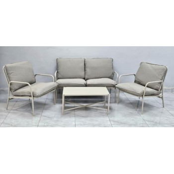 طقم جلسة خارجية حديقة حديد ،4 أشخاص +طاولة خدمة