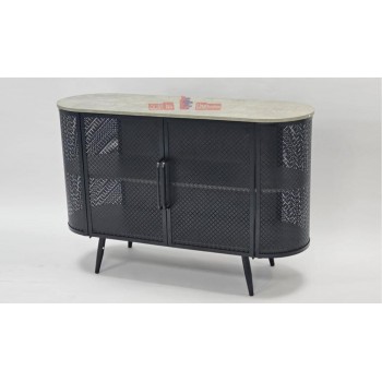  دولاب بوفيه أنيق وعصري لون رمادي  المقاس: 120×40×80 سم