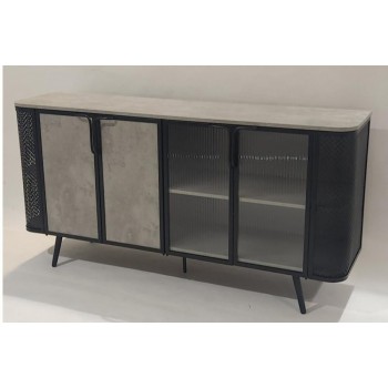  دولاب بوفيه أنيق وعصري لون رمادي  المقاس: 160×40×80 سم