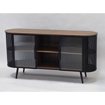  دولاب بوفيه أنيق وعصري لون بني   المقاس: 160×40×80 سم