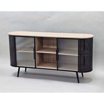  دولاب بوفيه أنيق وعصري لون بيج المقاس: 160×40×80 سم