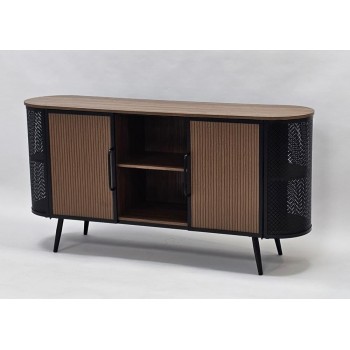  دولاب بوفيه أنيق وعصري لون بني   المقاس: 160×40×80 سم