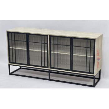  دولاب بوفيه أنيق وعصري لون بيج المقاس: 160×40×80 سم