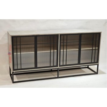  دولاب بوفيه أنيق وعصري لون رمادي  المقاس: 160×40×80 سم