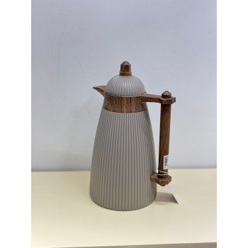 ترمس شاي بتصميم مميز و مقبض خشبي 1 لتر 