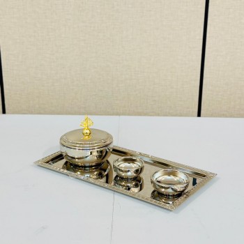 طقم تمرية ستانلس ستيل 13 سم