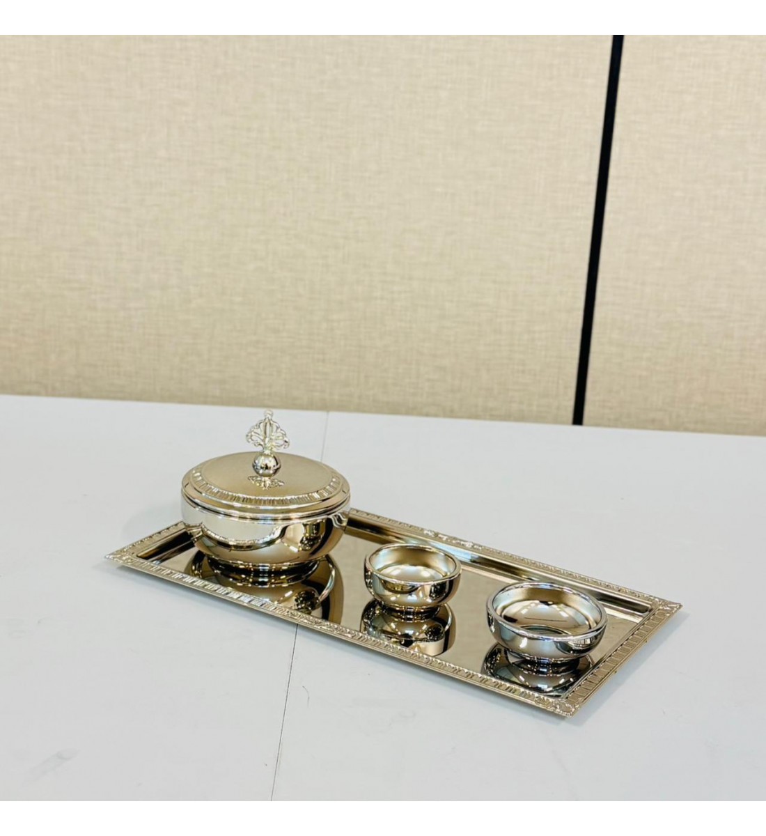 طقم تمرية ستانلس ستيل 13 سم