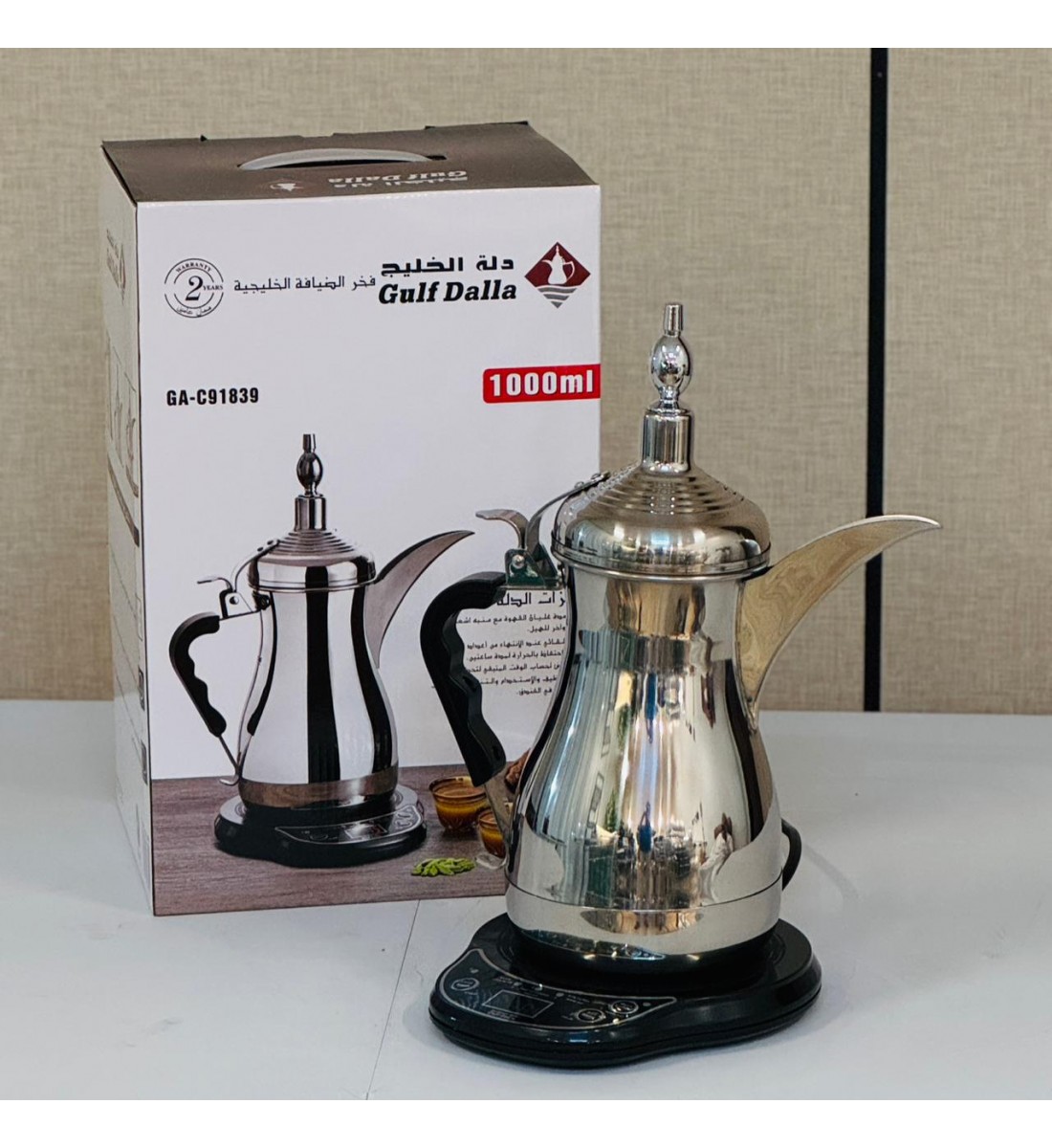 دلة الخليج لصنع القهوة العربية، 1000 مل 
