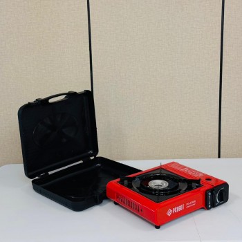 موقد غاز مثالي لرحلات التخييم والرحلات البرية لون احمر33×26×8سم