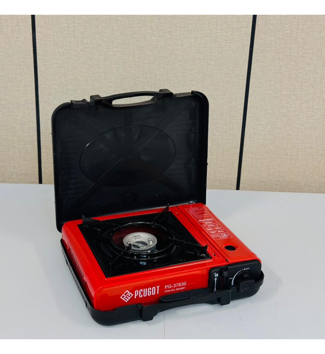 موقد غاز مثالي لرحلات التخييم والرحلات البرية لون احمر33×26×8سم