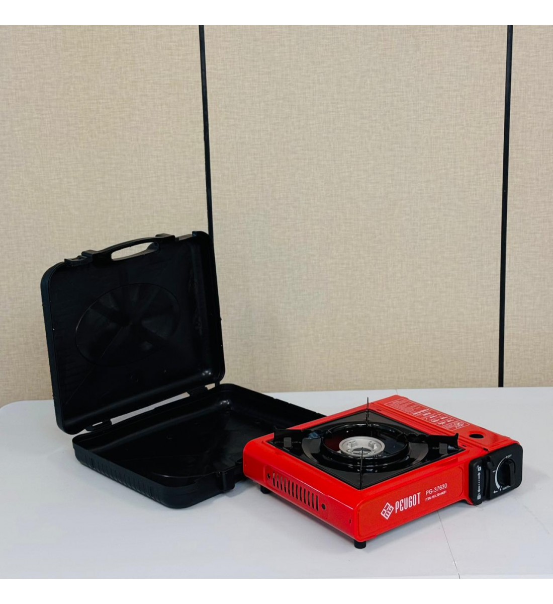 موقد غاز مثالي لرحلات التخييم والرحلات البرية لون احمر33×26×8سم