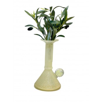 فازة زجاجية أنيقة بتصميم فريد، تجمع بين البساطة والفخامة23×9×9سم