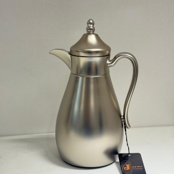 ترمس قمر استيل *فضي مطفي زجاج 1لتر 