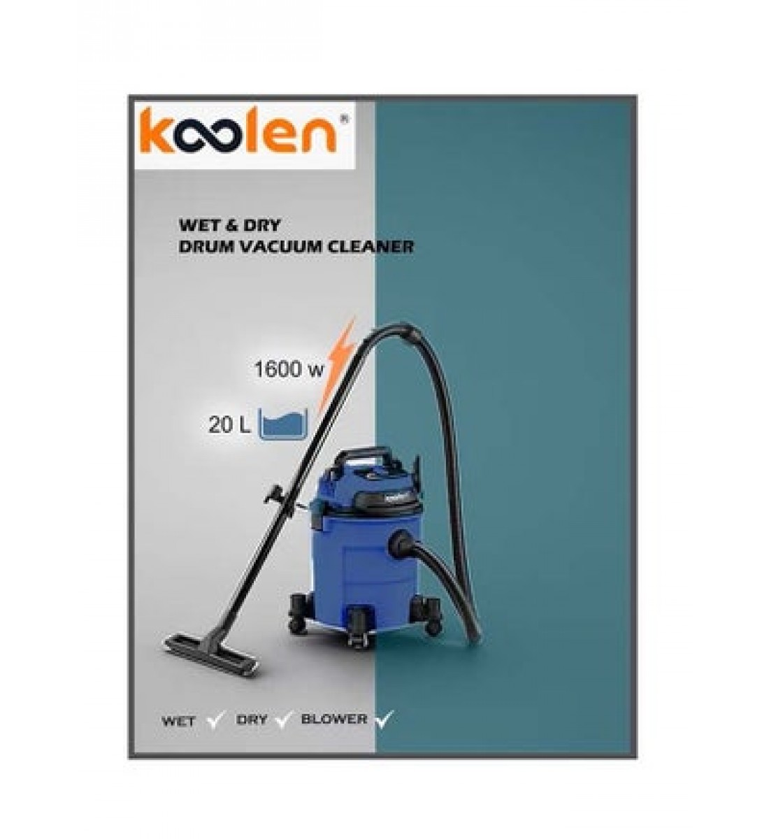 مكنسة كهربائية كولين 20 لتر 1600 واط جاف وشفط مياه 806.101.005