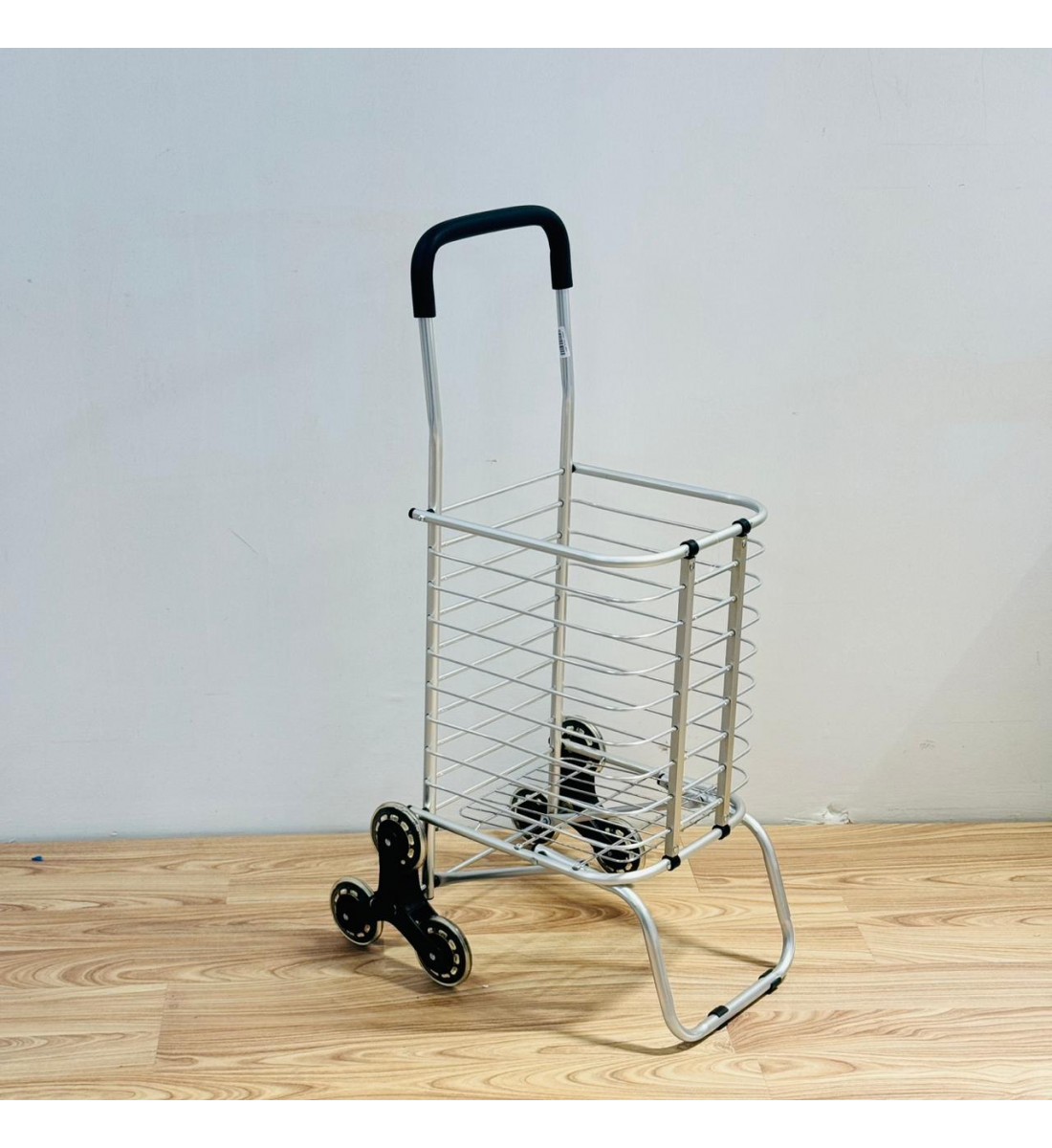 عربة تسوق قابلة للطي - فضي