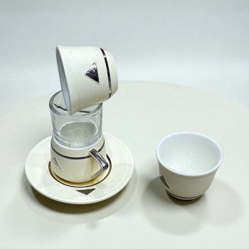 طقم كاسات وفناجين مع الصحن 36قطعه