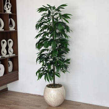 شجرة  بمركن بيج صناعية طويلة مزهرة فانكوس 2متر