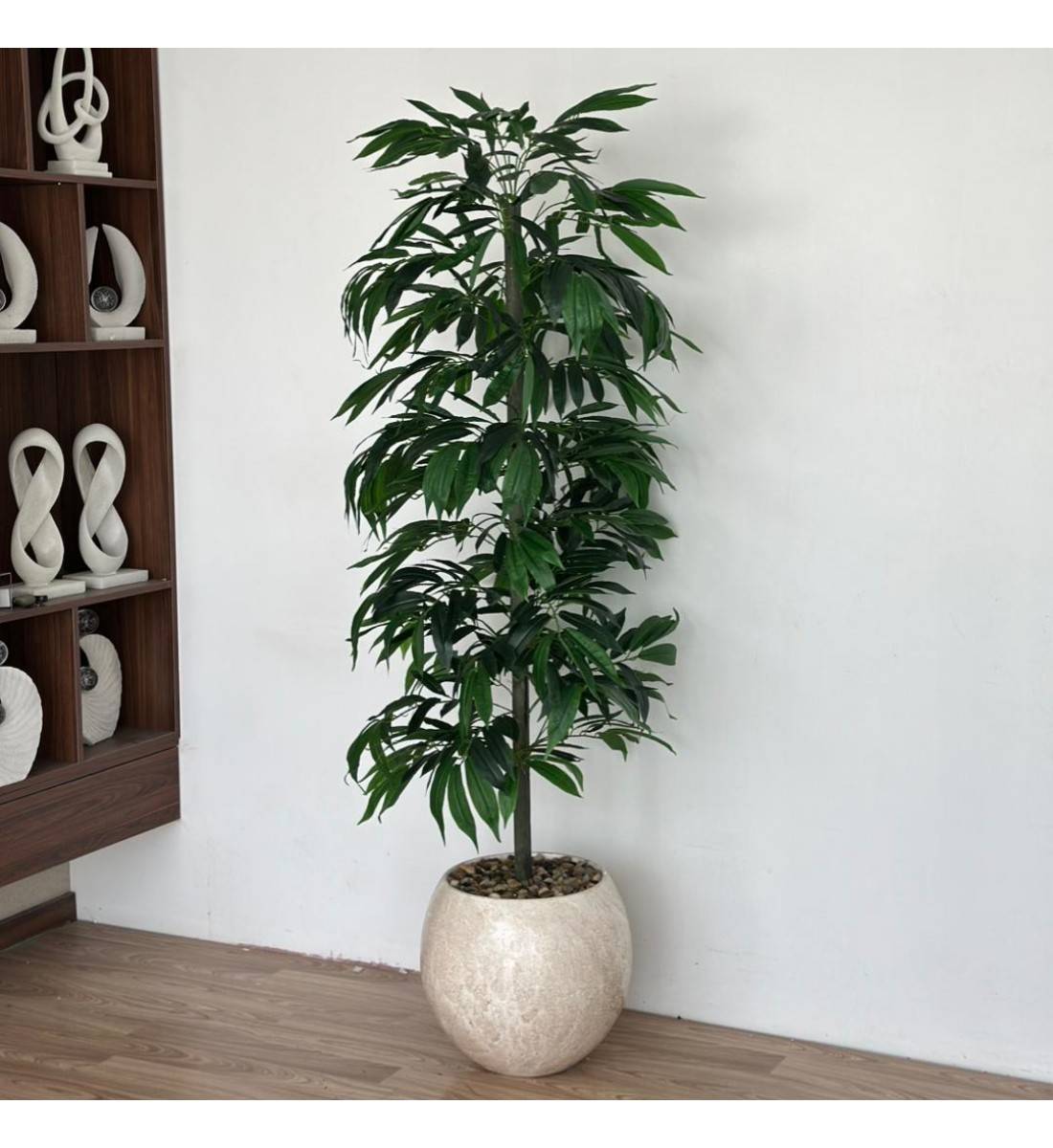 شجرة  بمركن بيج صناعية طويلة مزهرة فانكوس 2متر