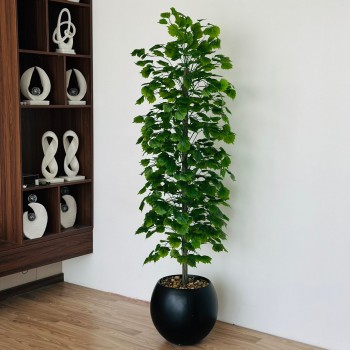 2m Tall Artificial Flowering Olive Tree in Beige