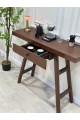 طاولة مدخل او كونسول خشب بني غامق مع درج مقاس 110*35*90 سم طاولة مدخل او كونسول خشب بني غامق مع درج مقاس 110*35*90 سم