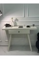 طاولة مدخل او  كونسول خشب ابيض مع درج مقاس 110*35*90 سم 