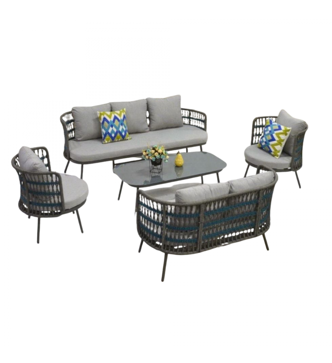 جلسة خارجية 7 أشخاص فاخرة - جوجوليا طقم أثاث حدائق مريح وعصري للاستخدام الخارجي جلسة خارجية 7 أشخاص فاخرة - جوجوليا طقم أثاث حدائق مريح وعصري للاستخدام الخارجي