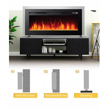 دفاية ديكور كهربائية بالريموت كنترول وتحكم بدرجة الحرارة ترموستاتي وتأثير اللهب 4 ألوان قوة 1800 واط DLC-36340 