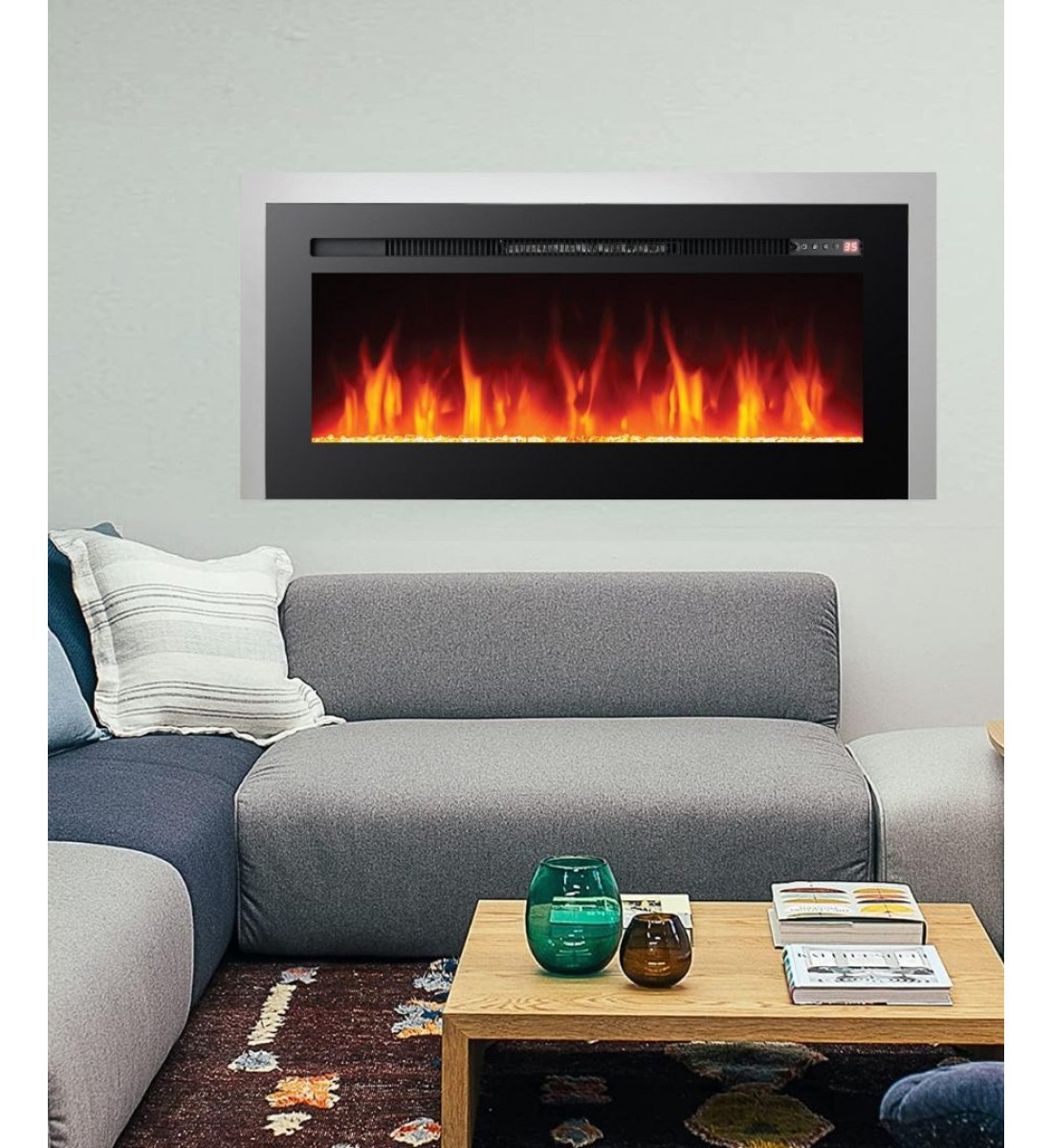 دفاية ديكور كهربائية بالريموت كنترول وتحكم بدرجة الحرارة ترموستاتي وتأثير اللهب 4 ألوان قوة 1800 واط DLC-36340 دفاية ديكور كهربائية بالريموت كنترول وتحكم بدرجة الحرارة ترموستاتي وتأثير اللهب 4 ألوان قوة 1800 واط DLC-36340