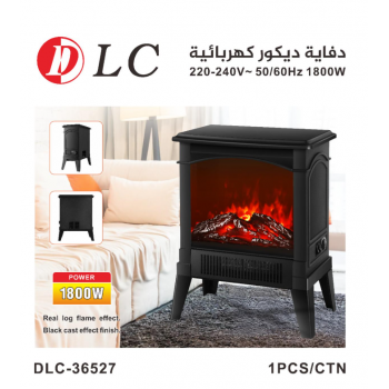  دفاية ديكوريه كهربائية DLC-36527 بتأثير لهب خشبي واقعي – قدرة 1800 واط 