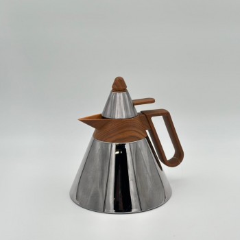 ترمس  شاي أنيق يجمع بين التصميم العصري واللمسات الخشبية الدافئة.1لتر 